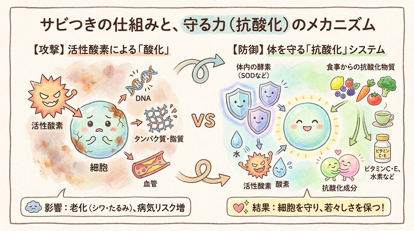 活性酸素とは何か？体の酸化と抗酸化の仕組みをわかりやすく徹底解説