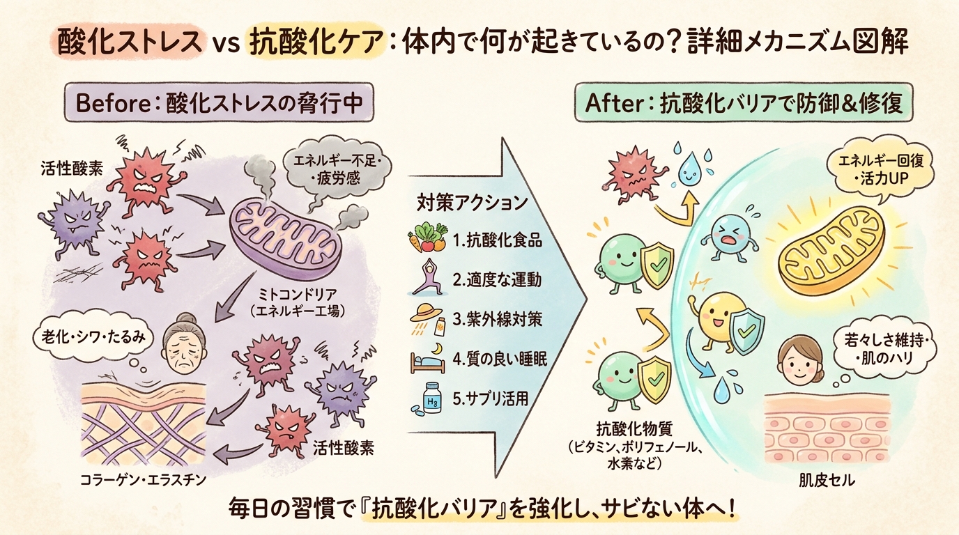 疲れやすい・老化が気になる人が見直すべき酸化ストレス対策を徹底解説