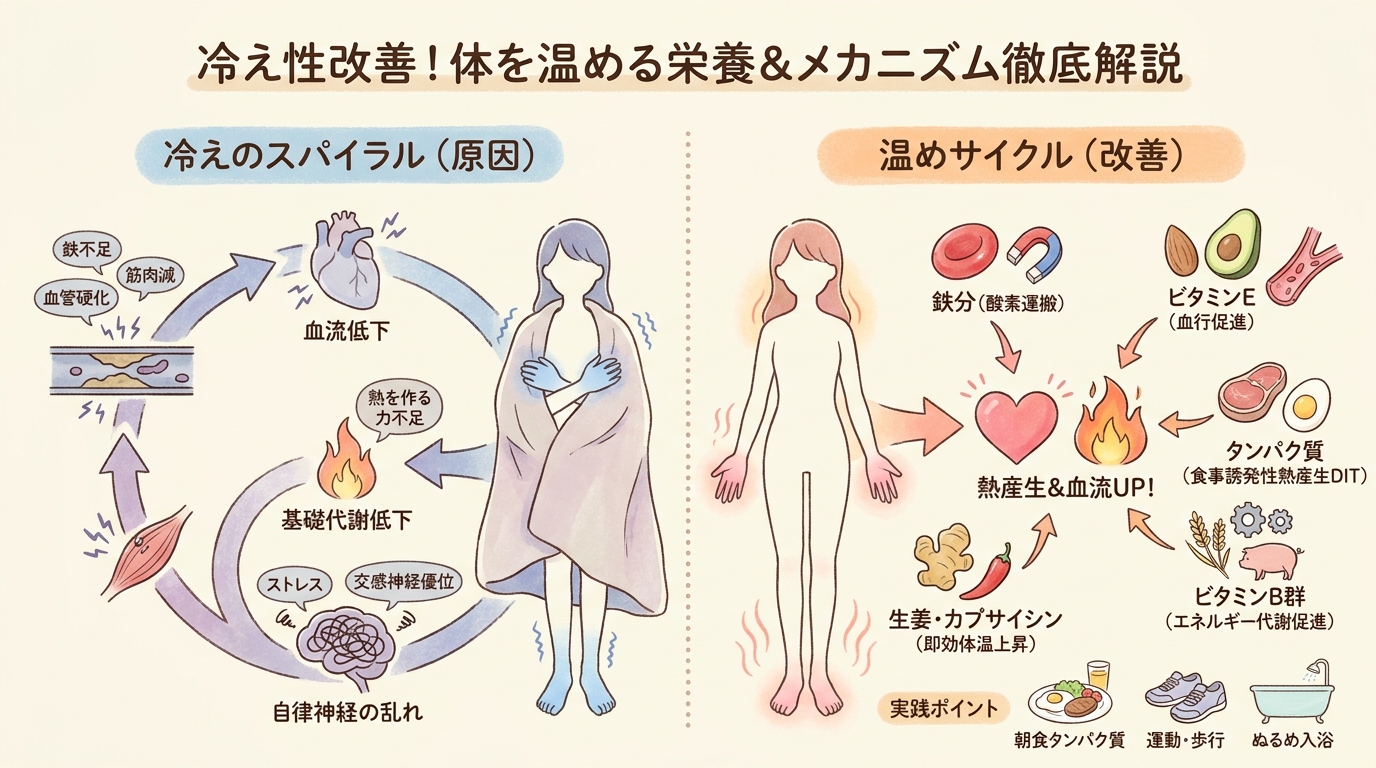 冷え性と栄養の関係｜体を内側から温める食事・成分・改善策を徹底解説